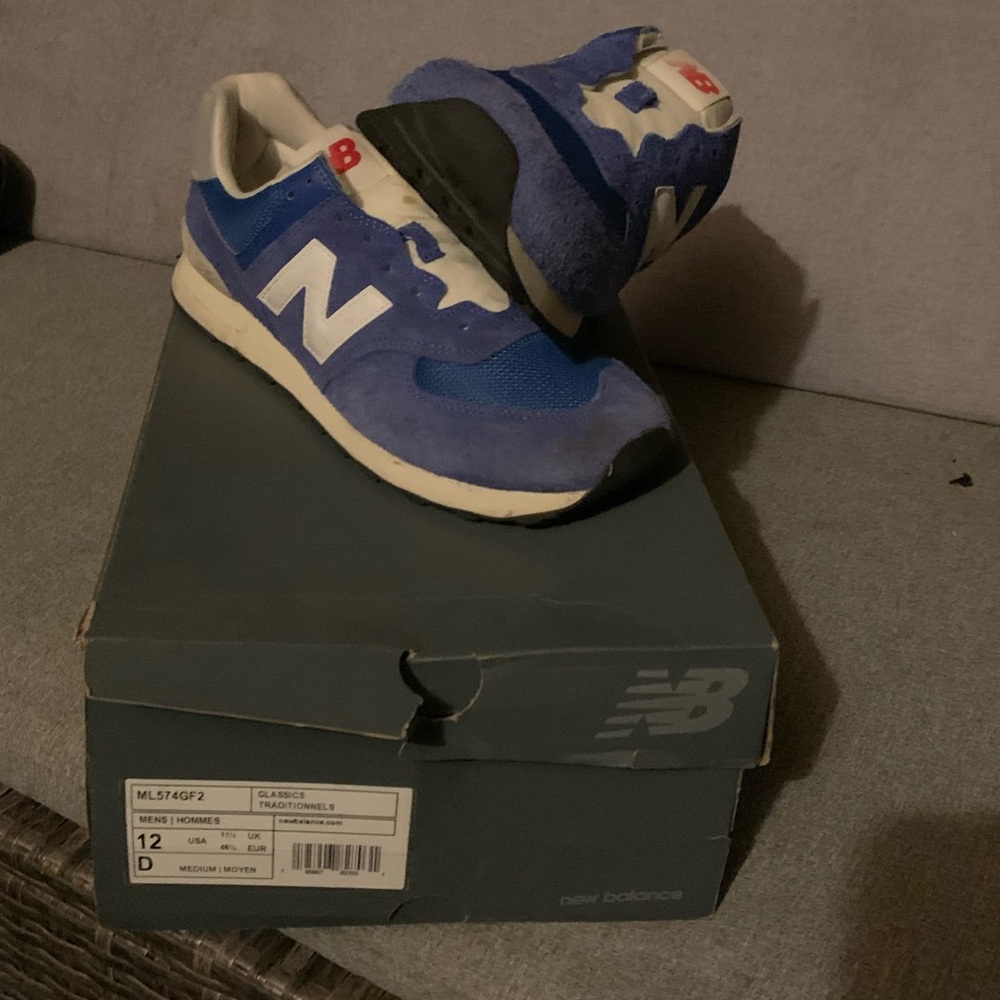New Balance Kids Blue and White Sneakers